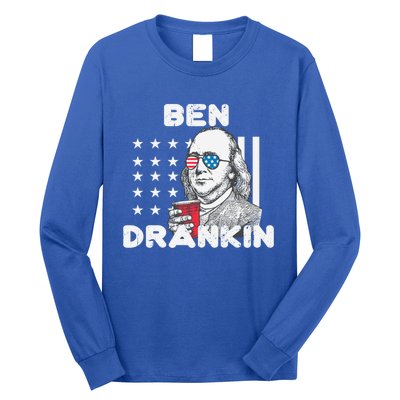 Ben Drankin 4th Of July Patriotic Funny Benjamin Franklin Meaningful Gift Long Sleeve Shirt