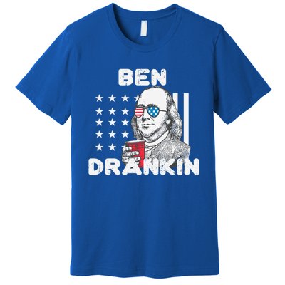 Ben Drankin 4th Of July Patriotic Funny Benjamin Franklin Meaningful Gift Premium T-Shirt