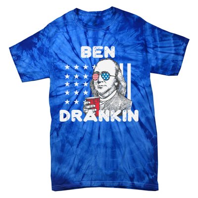 Ben Drankin 4th Of July Patriotic Funny Benjamin Franklin Meaningful Gift Tie-Dye T-Shirt