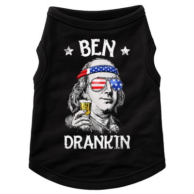 Ben Drankin 4th of July Benjamin Franklin Wo USA Flag Doggie Tank