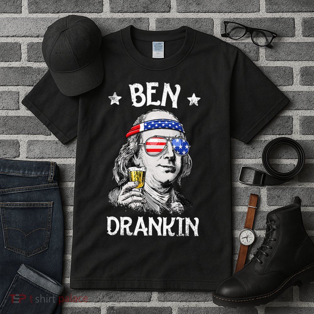 Ben Drankin 4th of July Benjamin Franklin Wo USA Flag Tall T-Shirt