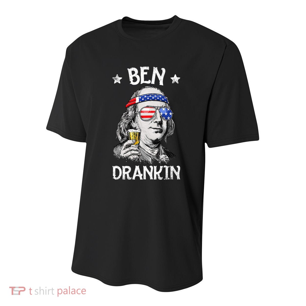 Ben Drankin 4th of July Benjamin Franklin Wo USA Flag Youth Performance Sprint T-Shirt