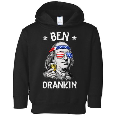 Ben Drankin 4th of July Benjamin Franklin Wo USA Flag Toddler Hoodie