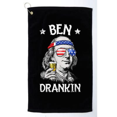 Ben Drankin 4th of July Benjamin Franklin Wo USA Flag Golf Towel