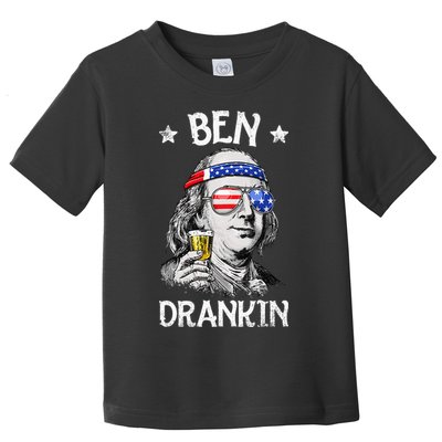 Ben Drankin 4th of July Benjamin Franklin Wo USA Flag Toddler T-Shirt