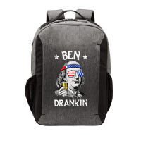 Ben Drankin 4th of July Benjamin Franklin Wo USA Flag Vector Backpack
