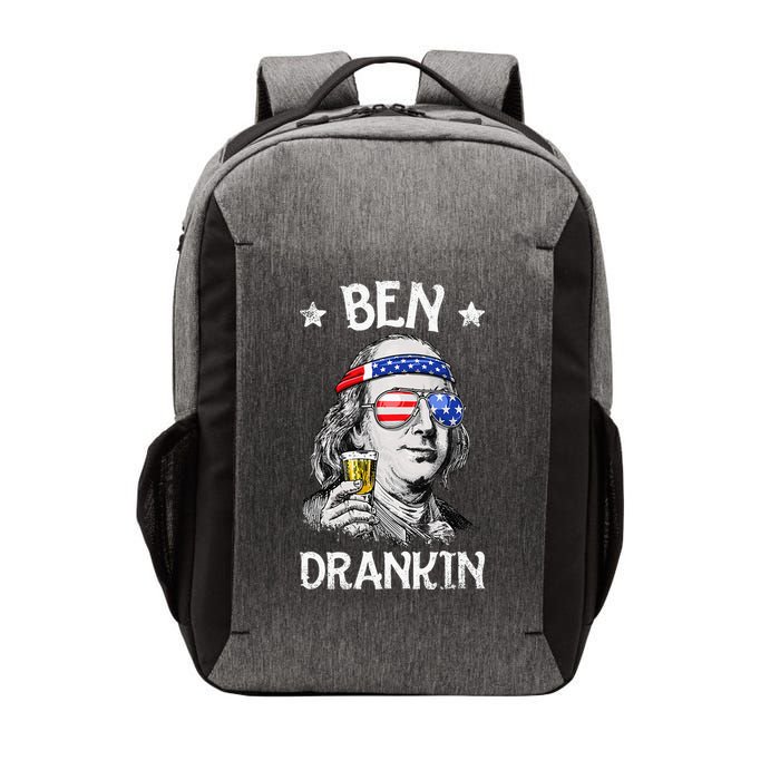 Ben Drankin 4th of July Benjamin Franklin Wo USA Flag Vector Backpack