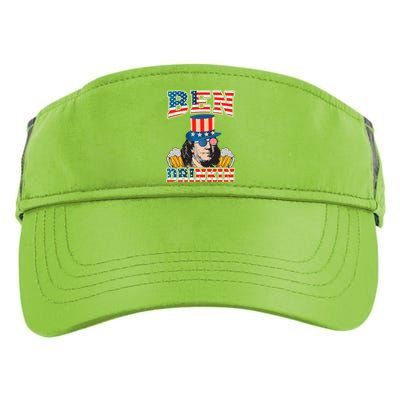 Ben Drankin 4th Of July Benjamin Franklin Usa Flag Gift Adult Drive Performance Visor