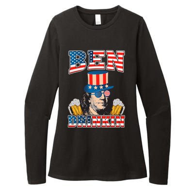 Ben Drankin 4th Of July Benjamin Franklin Usa Flag Gift Womens CVC Long Sleeve Shirt