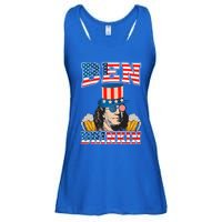 Ben Drankin 4th Of July Benjamin Franklin Usa Flag Gift Ladies Essential Flowy Tank