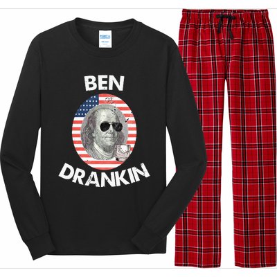 Ben Drankin 4th Of July Gift Beer Party Long Sleeve Pajama Set