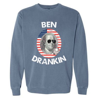 Ben Drankin 4th Of July Gift Beer Party Garment-Dyed Sweatshirt