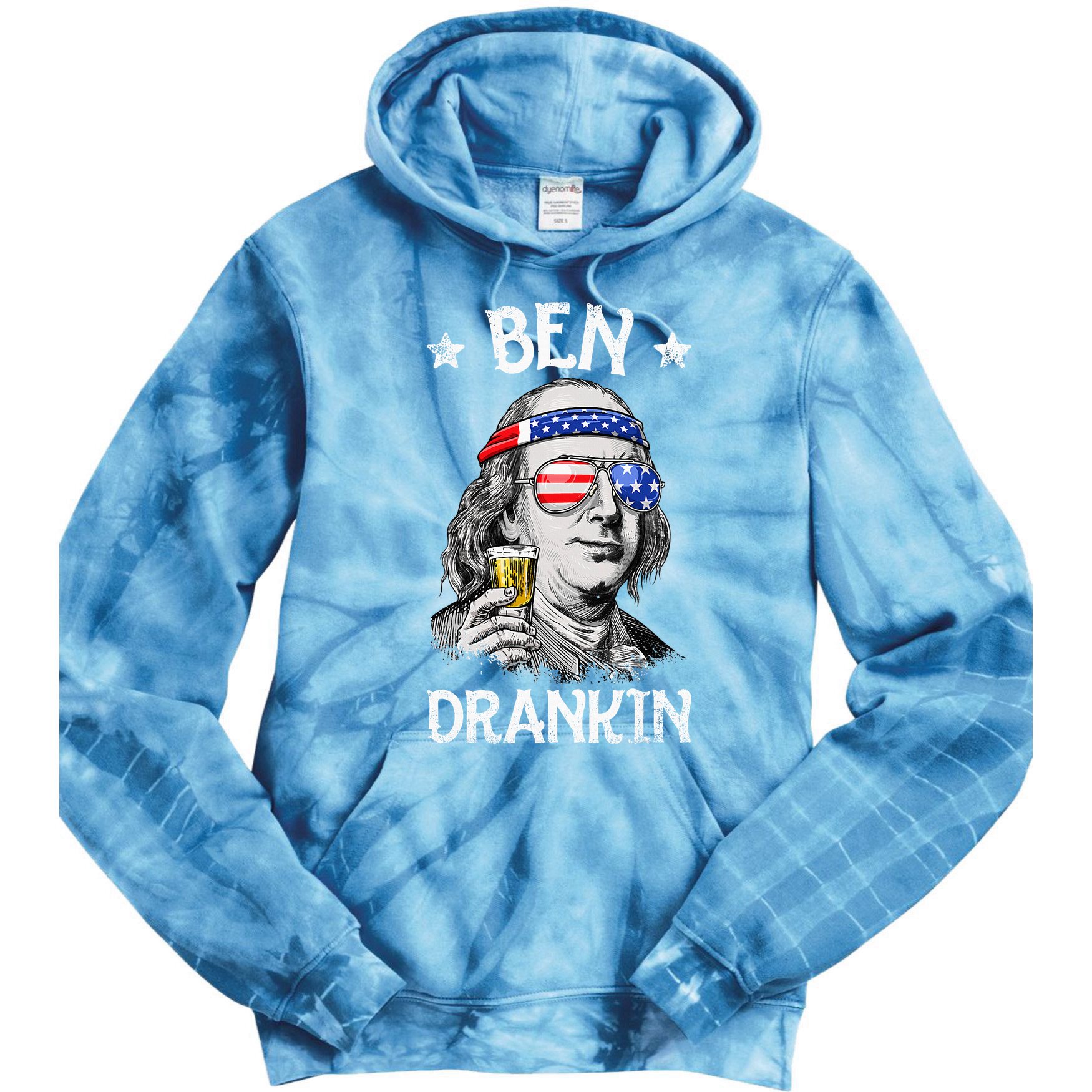 Ben Drankin 4th Of July Benjamin Franklin Tie Dye Hoodie
