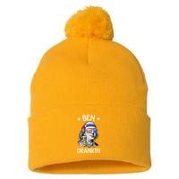Ben Drankin 4th Of July Benjamin Franklin Pom Pom 12in Knit Beanie