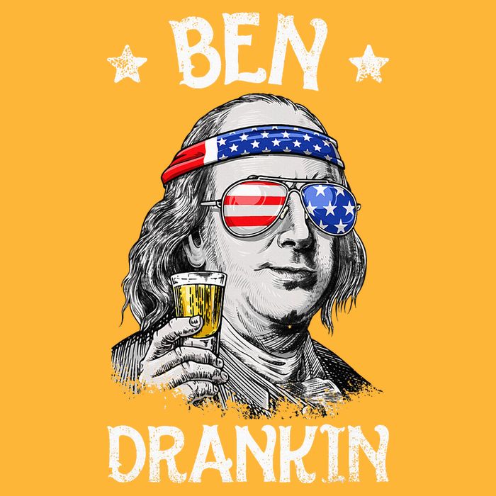 Ben Drankin 4th Of July Benjamin Franklin Pom Pom 12in Knit Beanie