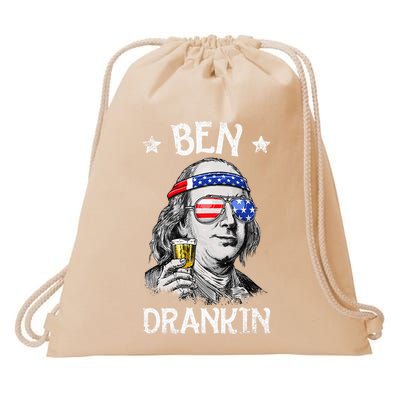 Ben Drankin 4th Of July Benjamin Franklin Drawstring Bag