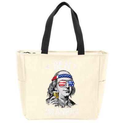 Ben Drankin 4th Of July Benjamin Franklin Zip Tote Bag
