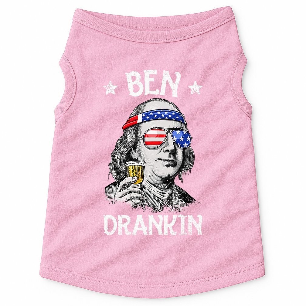 Ben Drankin 4th Of July Benjamin Franklin Doggie Tank