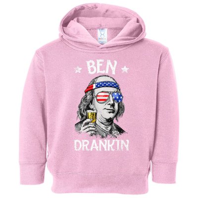 Ben Drankin 4th Of July Benjamin Franklin Toddler Hoodie