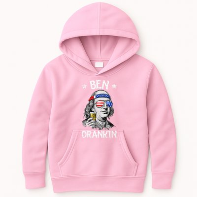 Ben Drankin 4th Of July Benjamin Franklin Kids Hoodie