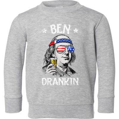 Ben Drankin 4th Of July Benjamin Franklin Toddler Sweatshirt