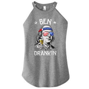 Ben Drankin 4th Of July Benjamin Franklin Women's Perfect Tri Rocker Tank