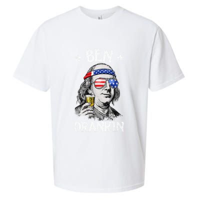 Ben Drankin 4th Of July Benjamin Franklin Sueded Cloud Jersey T-Shirt