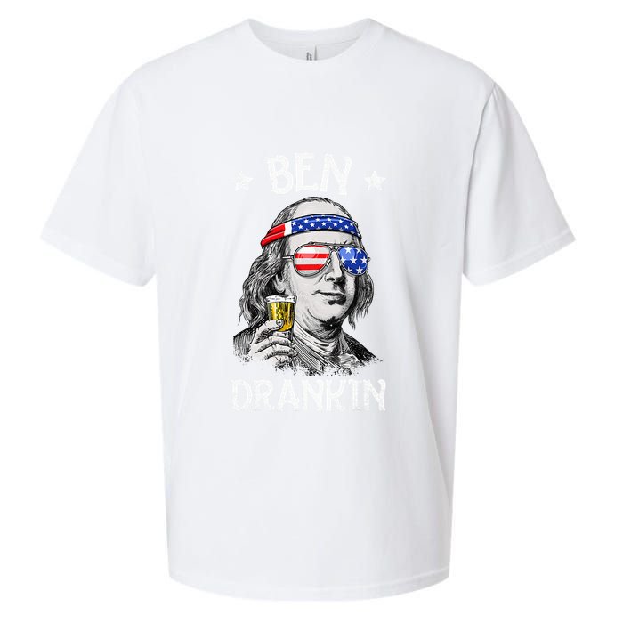 Ben Drankin 4th Of July Benjamin Franklin Sueded Cloud Jersey T-Shirt