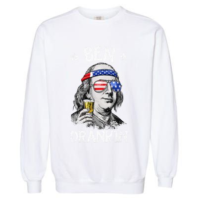 Ben Drankin 4th Of July Benjamin Franklin Garment-Dyed Sweatshirt