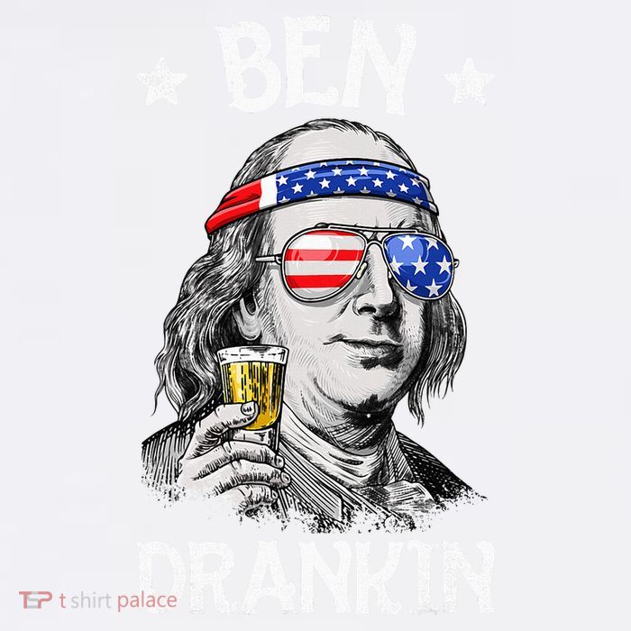 Ben Drankin 4th Of July Benjamin Franklin Tall T-Shirt