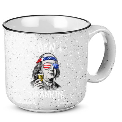 Ben Drankin 4th Of July Benjamin Franklin 15oz Campfire Ceramic Mug