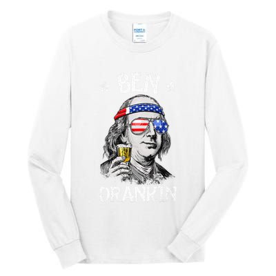 Ben Drankin 4th Of July Benjamin Franklin Tall Long Sleeve T-Shirt