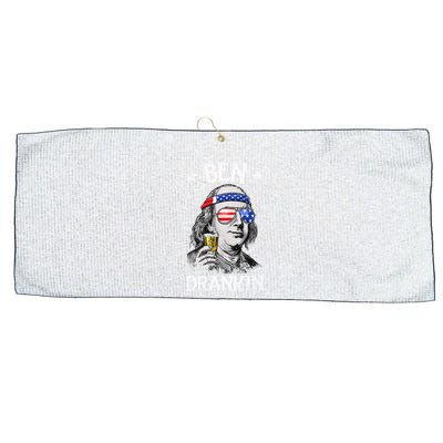Ben Drankin 4th Of July Benjamin Franklin Large Microfiber Waffle Golf Towel