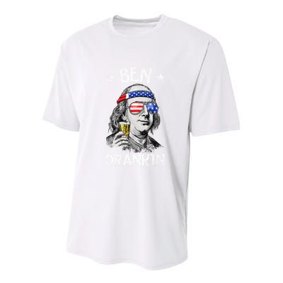 Ben Drankin 4th Of July Benjamin Franklin Youth Performance Sprint T-Shirt
