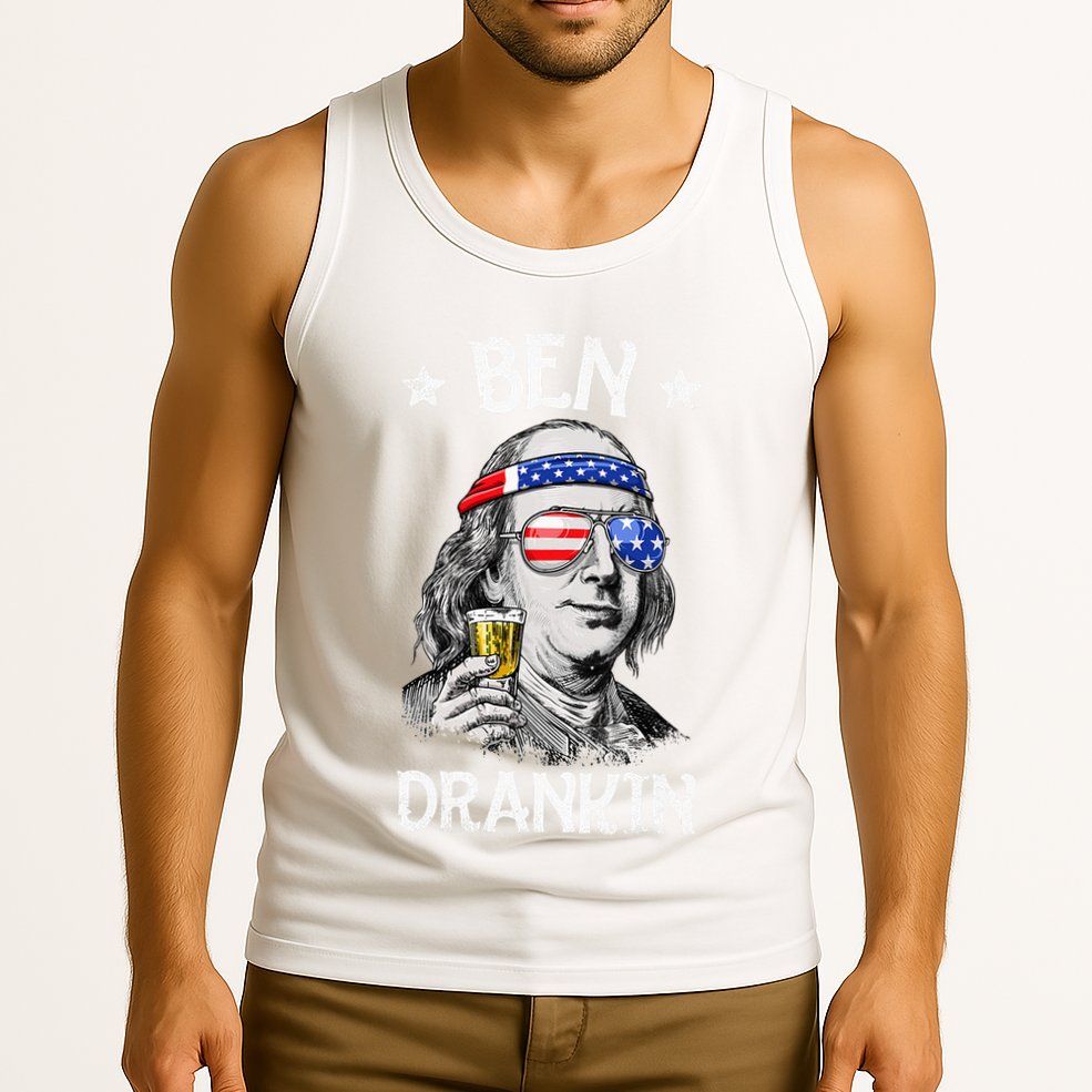 Ben Drankin 4th Of July Benjamin Franklin Tank Top
