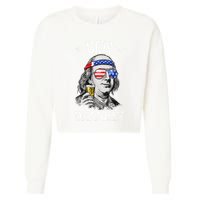 Ben Drankin 4th Of July Benjamin Franklin Cropped Pullover Crew