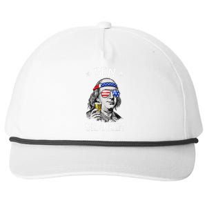 Ben Drankin 4th Of July Benjamin Franklin Snapback Five-Panel Rope Hat