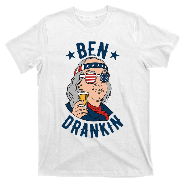 Ben Drankin 4th Of July Funny Benjamin Franklin Drinking T-Shirt