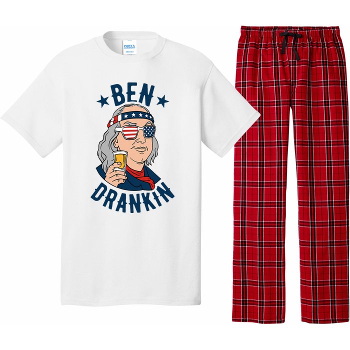 Ben Drankin 4th Of July Funny Benjamin Franklin Drinking Pajama Set