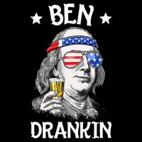 Ben Drankin 4th Of July Benjamin Franklin Men Women USA Flag Impact Tech Backpack
