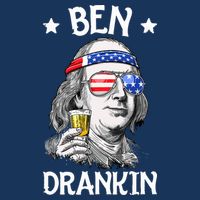 Ben Drankin 4th Of July Benjamin Franklin Men Women USA Flag 7 Panel Mesh Trucker Snapback Hat