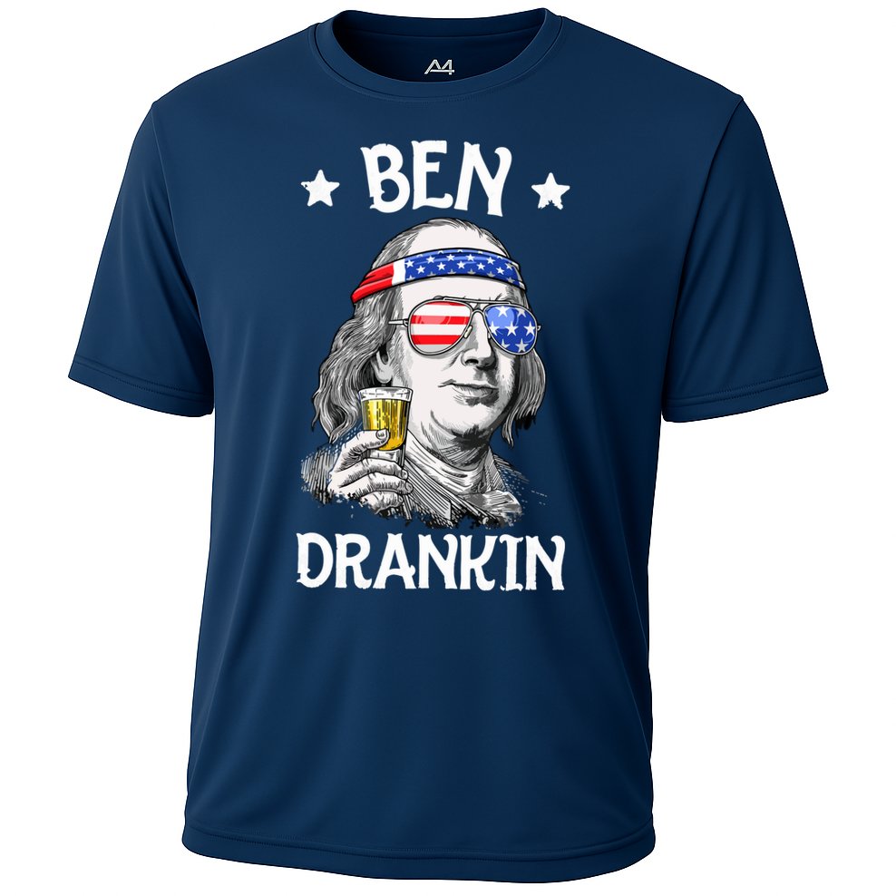 Ben Drankin 4th Of July Benjamin Franklin Men Women USA Flag Cooling Performance Crew T-Shirt