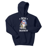 Ben Drankin 4th Of July Benjamin Franklin Men Women USA Flag Kids Hoodie