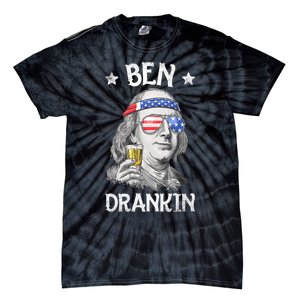 Ben Drankin 4th Of July Benjamin Franklin Usa Flag Tie-Dye T-Shirt