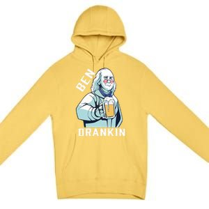 Ben Drankin 4th Of July Funny Patriotic Merica Great Gift Premium Pullover Hoodie