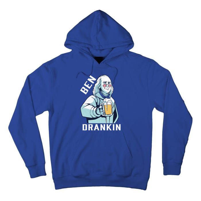 Ben Drankin 4th Of July Funny Patriotic Merica Great Gift Tall Hoodie