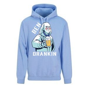 Ben Drankin 4th Of July Funny Patriotic Merica Great Gift Unisex Surf Hoodie