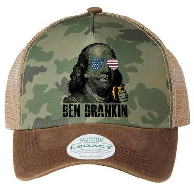Ben Drankin 4th Of July Benjamin Franklin Legacy Tie Dye Trucker Hat