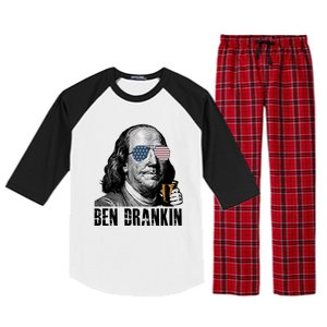 Ben Drankin 4th Of July Benjamin Franklin Raglan Sleeve Pajama Set