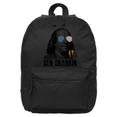 Ben Drankin 4th Of July Benjamin Franklin 16 in Basic Backpack